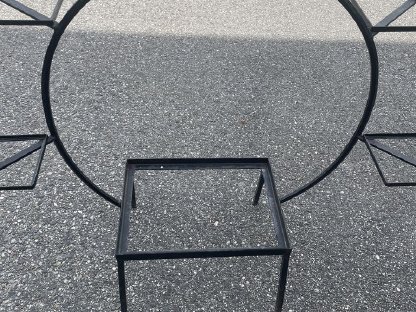 Bild 2:Blumenrad, Metall mit Standfuß