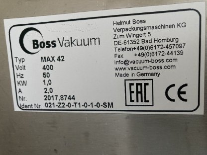 Bild 3:Vakuumiergerät Boss Max 42