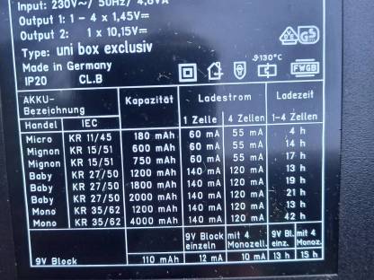Bild 4:Batterie Akku Ladegerät Uni Box Exclusiv