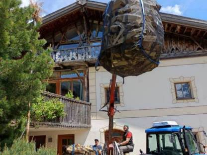 Bild 4:Lohnspalten und Brennholzverkauf