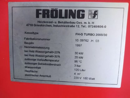 Bild 3:Heizkessel Fröling