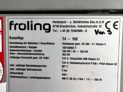 Bild 2:Hackgutheizung Fröling T4-150