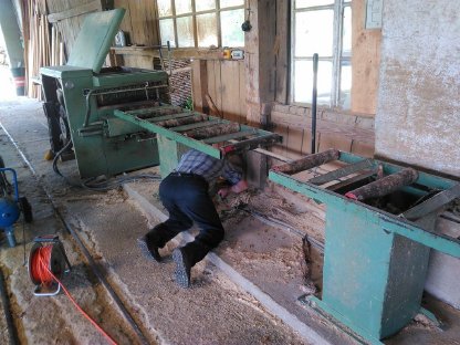 Bild 7:Komplette Sägeanlage Blockbandsäge Zenz BN 110 S Paul KME 2