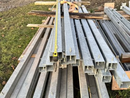 80x80x3 mm Formrohr viereckig verzinkt, Vierkantstahlrohr