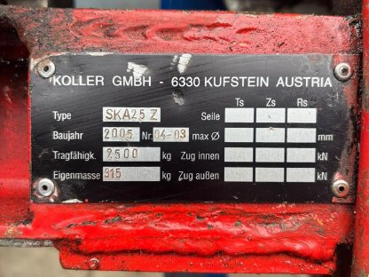 Bild 2:Koller Laufwagen SKA25Z