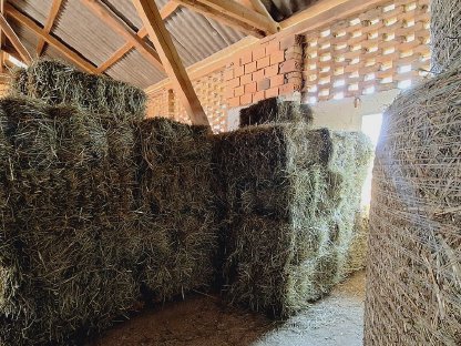 Bild 2:Kleinheuballen und Rundheuballen