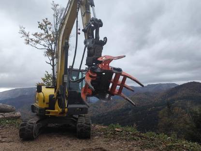 Bild 6:Bagger-Abbrucharbeiten, Forstwegebau