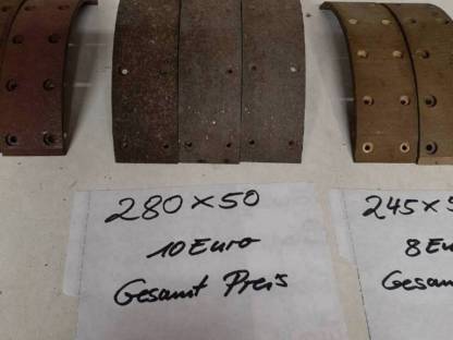 Bild 3:Verschiedene Bremsbeläge