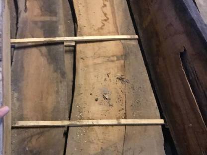 Pfosten, Bretter aus Birnenholz