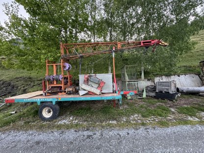 Bild 7:Kippmast Seilkran