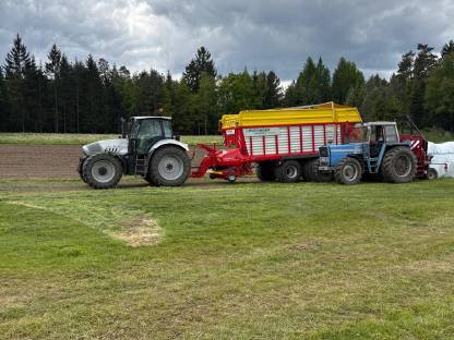 Gras- und Maisernte Siloschlauch