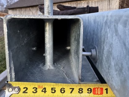 Bild 5:80x80x3 mm Formrohr viereckig verzinkt, Vierkantstahlrohr