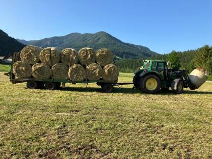Bild 2:Heuballen und Grummetballen