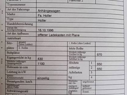 PKW Anhänger Holler