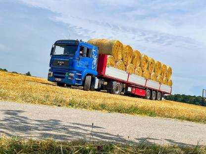 Bild 3:Strohrundballen - kurz geschnitten