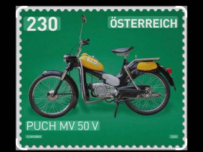 Puch MV 50 V - Post 4 Gang Beinschild Original