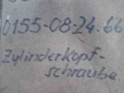 Bild 5:5 Zylinderkopfschrauben Deutz D 30