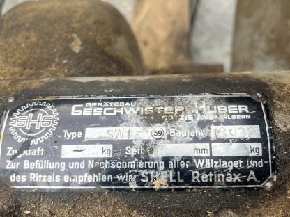 Bild 2:Seilwinde mit Riemenantrieb