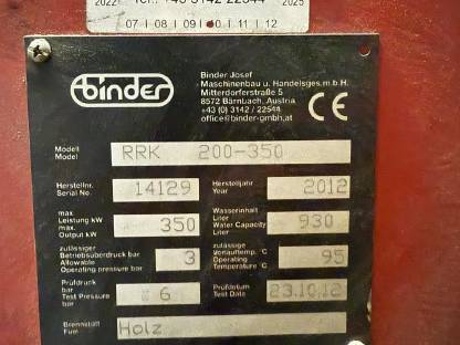 Bild 9:Binder Hackgutanlage RRK 350, Bj. 2012, 350 kW