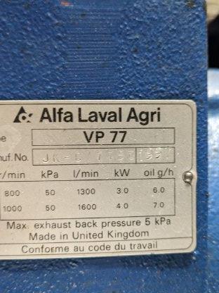 Bild 2:Vakuumpumpe Alfa Laval VP 77