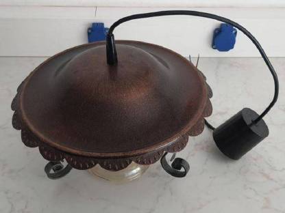 Bild 3:Rustikale schmiedeeiserne Hängelampe