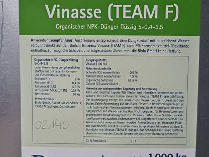Bild 3:Vinasse (Team F) Bio-Flüssigdünger