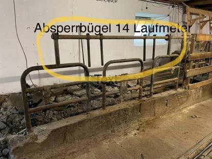 Aufstallung Absperrbügel, Stahlrohr Box Rind Kälber Heu