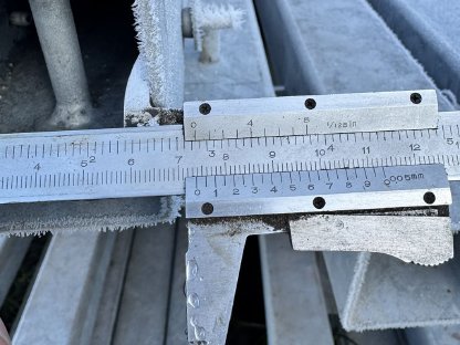 Bild 8:80x80x3 mm Formrohr viereckig verzinkt, Vierkantstahlrohr