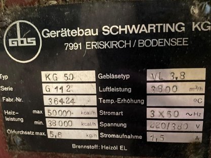 Bild 2:Schwartinger Heizgerät