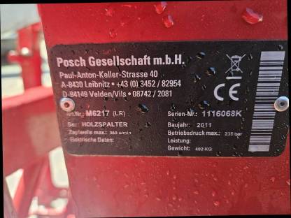 Bild 2:Holzspalter 17t