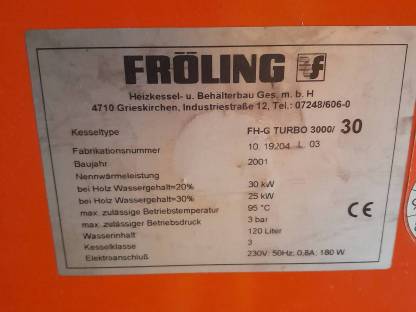 Bild 4:Heizkessel Fröling FHG Turbo 3000