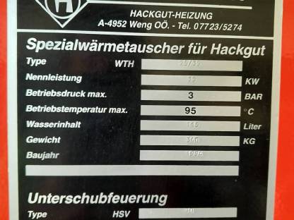 Bild 6:Hargassner Hackschnitzelheizung