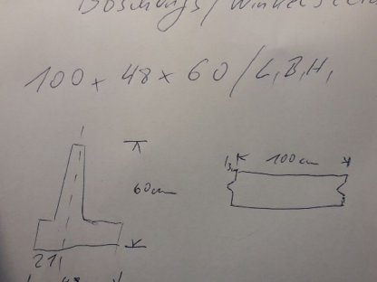 Bild 2:Betonabsperrung, Böschungssteine, Polter