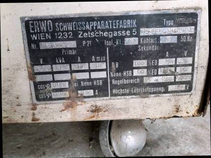 Bild 2:Schweißgleichrichter ERWO GLR 200