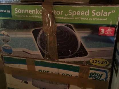 2 Stk. € 60,- Sonnenkollektor Speed Solar, 1 Stk. € 30,-