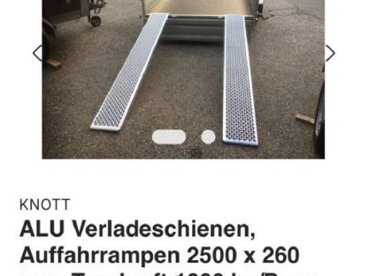 Bild 2:Alu Verladeschienen Verladerampen Knott