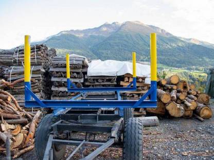 Bild 8:Holzanhänger, Rungenanhänger, Anhänger, Drehschemelanhänger