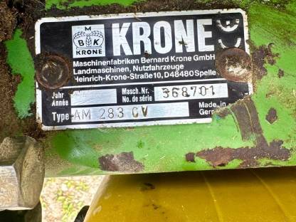 Bild 9:Mähwerk Krone AM 283 CV