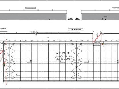 Bild 4:Leichtbauhalle 100x25 m und 12 m Höhe