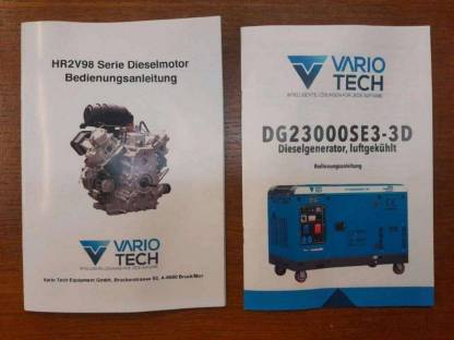 Bild 6:Dieselgenerator 20 kVA, 15 kW, Vario Tech VT-DG23000SE3-3D