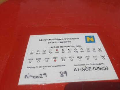 Bild 8:Lochmann Weingartenspritze 2.000 l Sprühgerät RAS 20/80 UQW