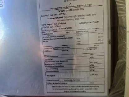 Verkaufe neuen Kaminofen