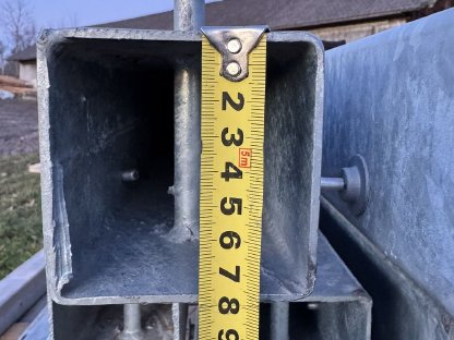 Bild 4:80x80x3 mm Formrohr viereckig verzinkt, Vierkantstahlrohr