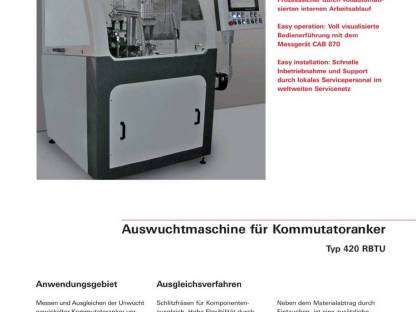 Bild 4:Schenck Auswuchtmaschine für Kommutatoranker Motoranker Typ 421 RBTU