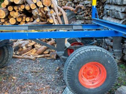 Bild 6:Holzanhänger, Rungenanhänger, Anhänger, Drehschemelanhänger