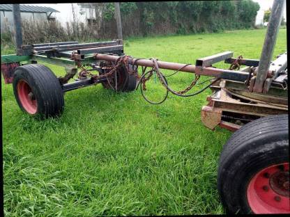 Bild 3:Rungenwagen, Holzanhänger, Langholz Anhänger