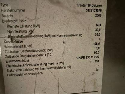 Bild 2:HERZ Holzvergaser Starfire 30 Deluxe