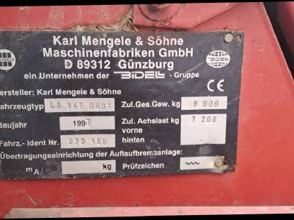 Ladewagen Mengele Super Garant 536/3