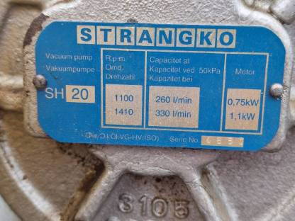 Bild 3:Strangko Melkmaschinen Vakuumpumpe SH20