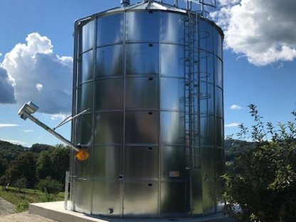 Bild 2:Trichtersilo, Flachbodensilo, Körnerschnecken, Belüftung